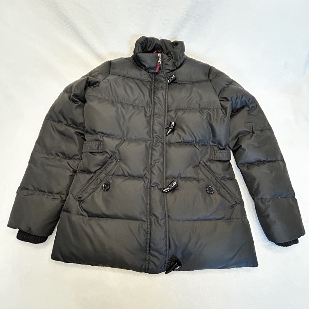 Tommy Hilfiger Women's Full Zip Down Puffer Coat Black Size S Missing Hood